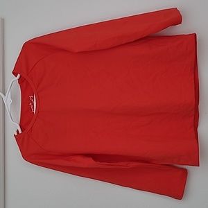 Poppy colored June and January rash guard